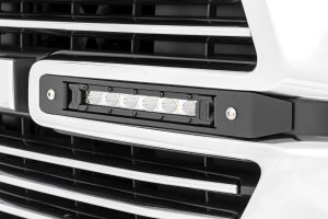 Ram 1500 LED Grille Kit - Front - Rough Country - Dual 6in Slimline - Chrome - '19-'23